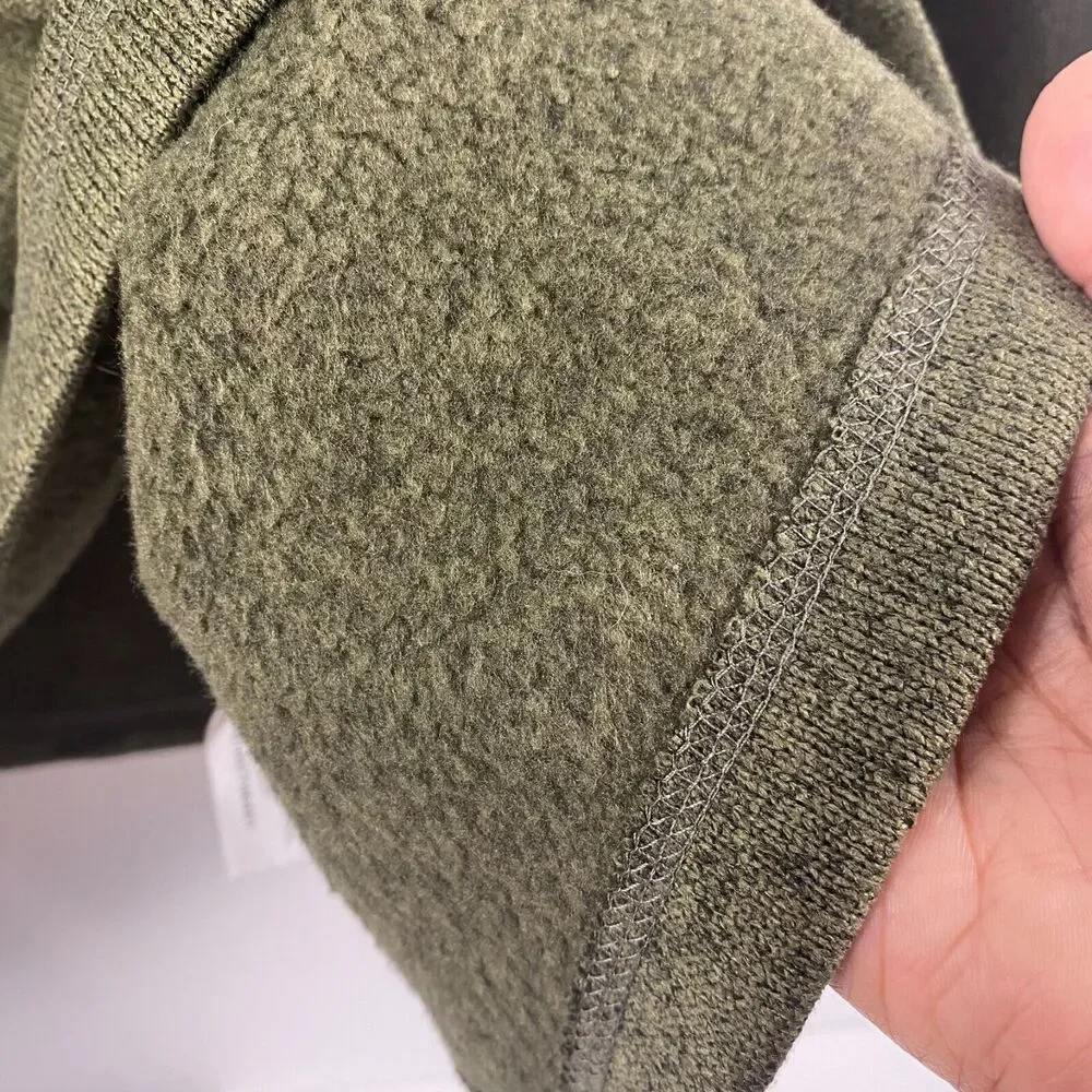 Wrangler Authentics Sweater Men's 3XL / TG Mock‎ Neck Green 1/4 Zip Long Sleeve